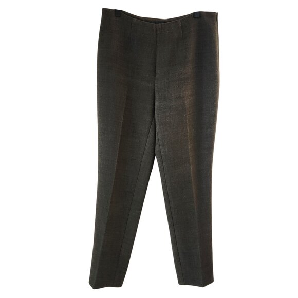 Brooks Brothers Wool Blend Trousers Pants Green Grey Flat Front Women's 4 - Picture 1 of 8